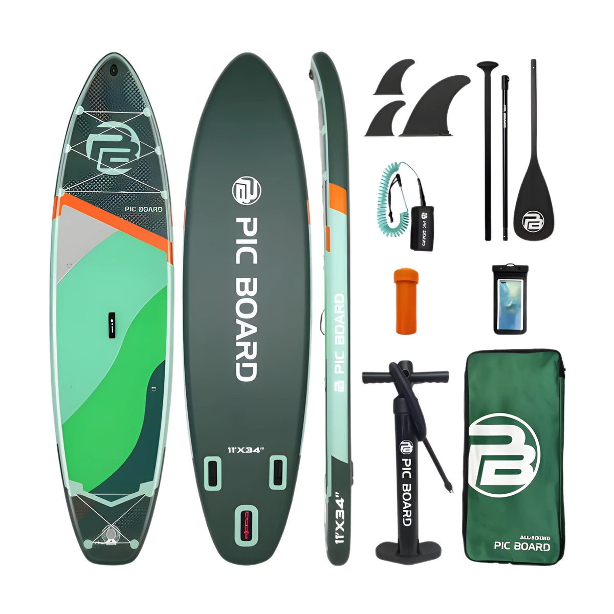 Forest Green Paddle Board – 11'