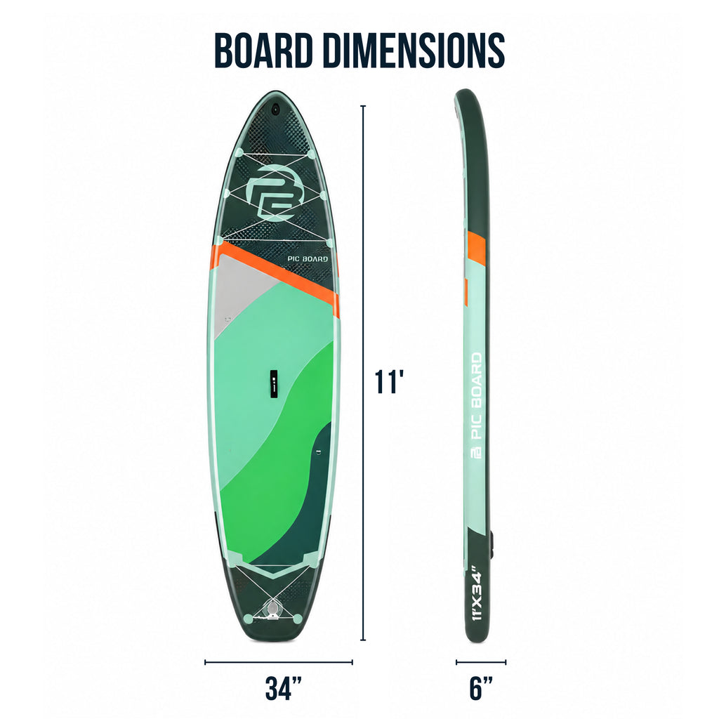 Forest Green Paddle Board – 11'