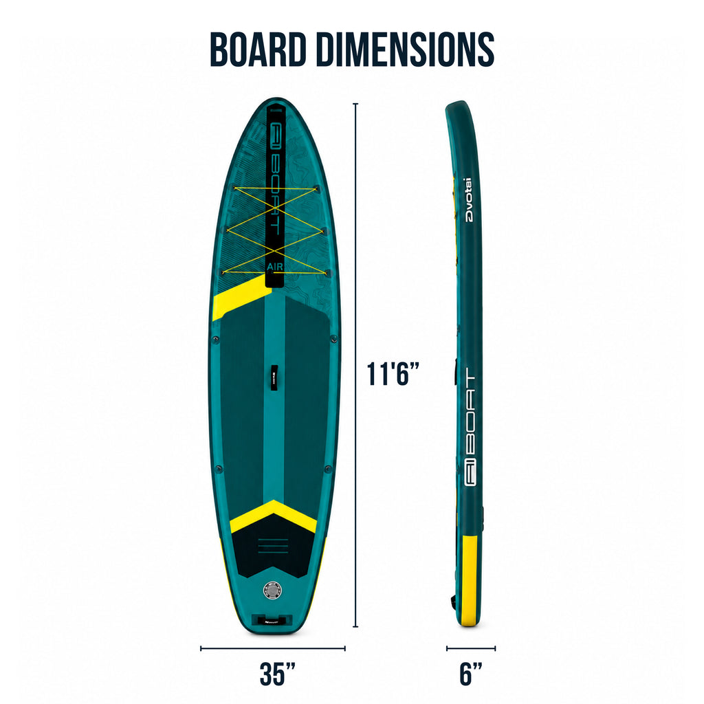 Emerald Green Paddle Board – 11'6