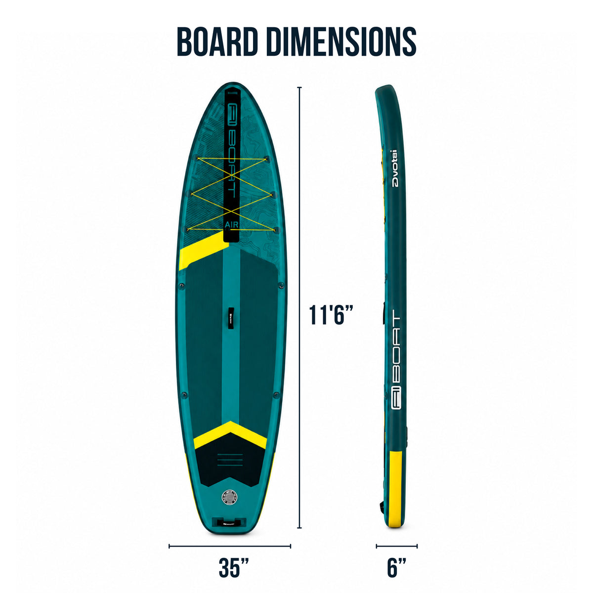 Emerald Green Paddle Board – 11'6