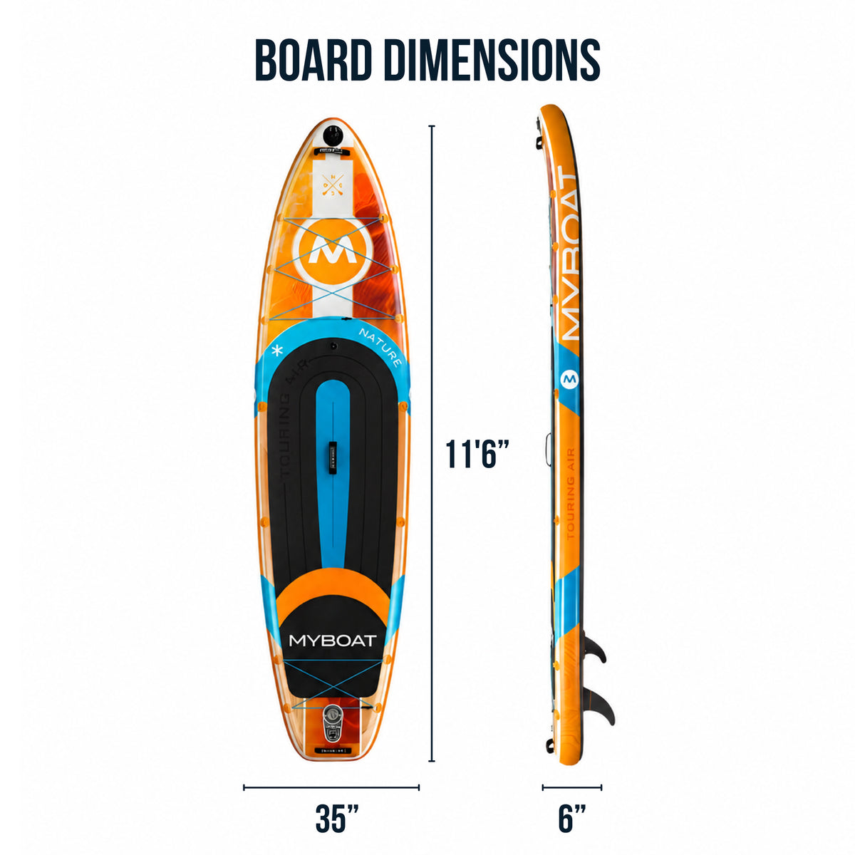 Sunset Orange Paddle Board – 11'6