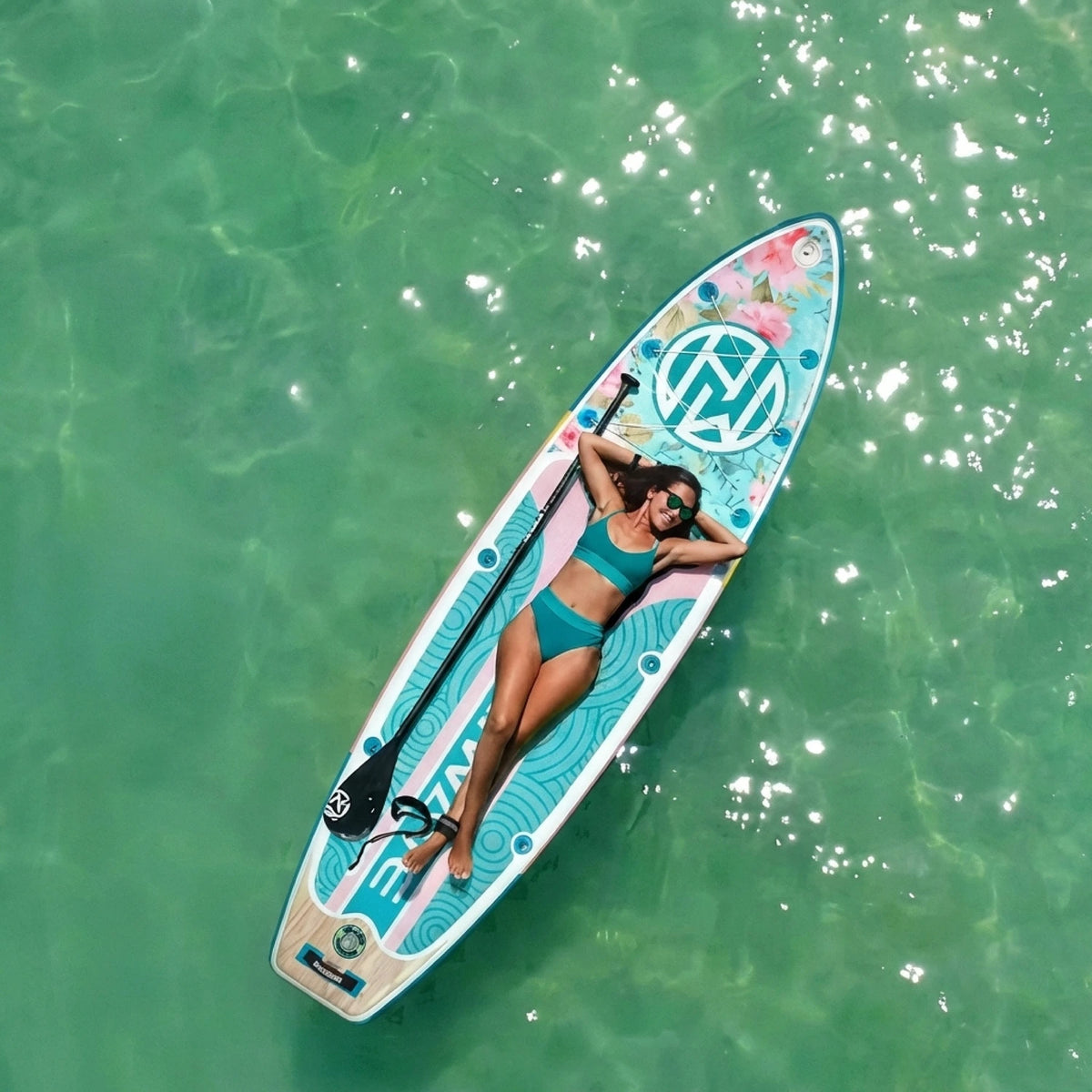 Floral Aqua Paddle Board – 11'